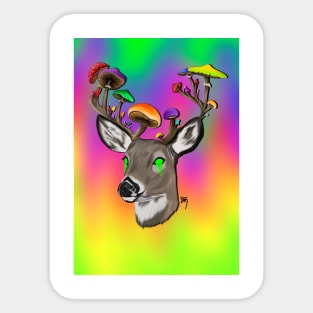 Trippy Deer color Sticker